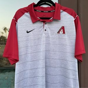 NIKE BASEBALL MLB Arizona Diamondbacks Grey/Red Golf Polo XL